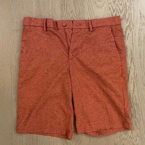 Banana Republic Core Temp Linen-Blend 11" Shorts Clay Red, 32 Waist, 11" Inseam